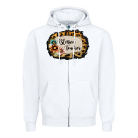 White Blessed Teacher Zipper Hoodie - Jasminsmagicworld