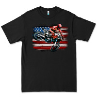 Black dirt bike american flag Premium Tee - MaliasSmallBusiness