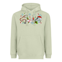 Matcha christmas nurse Heavyweight Hoodie - MaliasSmallBusiness