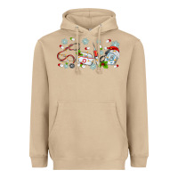 Mushroom christmas nurse Heavyweight Hoodie - MaliasSmallBusiness