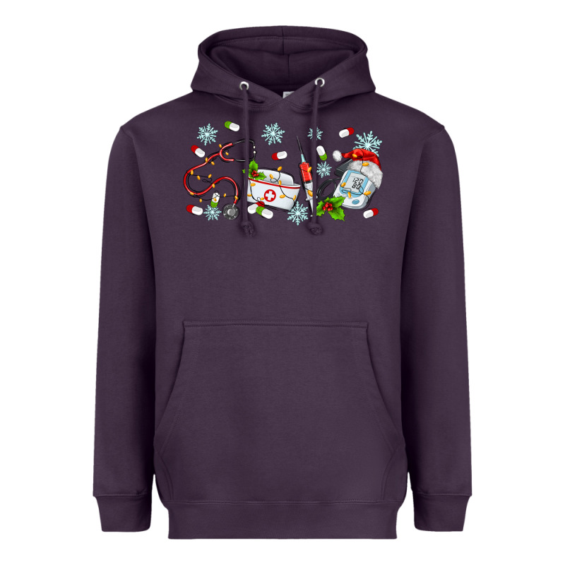 Christmas Nurse Heavyweight Hoodie by MaliasSmallBusiness | Teevron