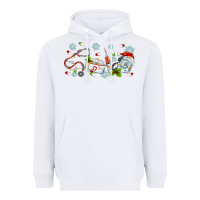 White christmas nurse Heavyweight Hoodie - MaliasSmallBusiness