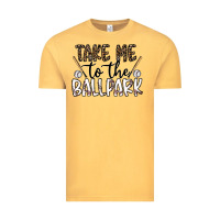 Vintage Mustard take me to the ballpark Vintage Tee - CowhideDigitalArt