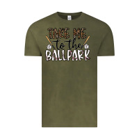 Vintage Olive take me to the ballpark Vintage Tee - CowhideDigitalArt