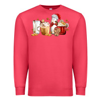 Cardinal Christmas Milk and Cookie Latte Coffee Cups Premium Sweatshirt - MaliasSmallBusiness