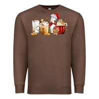 Chestnut Christmas Milk and Cookie Latte Coffee Cups Premium Sweatshirt - MaliasSmallBusiness