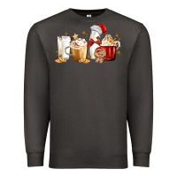 Smoke Christmas Milk and Cookie Latte Coffee Cups Premium Sweatshirt - MaliasSmallBusiness