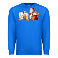 True Royal Christmas Milk and Cookie Latte Coffee Cups Premium Sweatshirt - MaliasSmallBusiness
