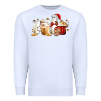 White Christmas Milk and Cookie Latte Coffee Cups Premium Sweatshirt - MaliasSmallBusiness