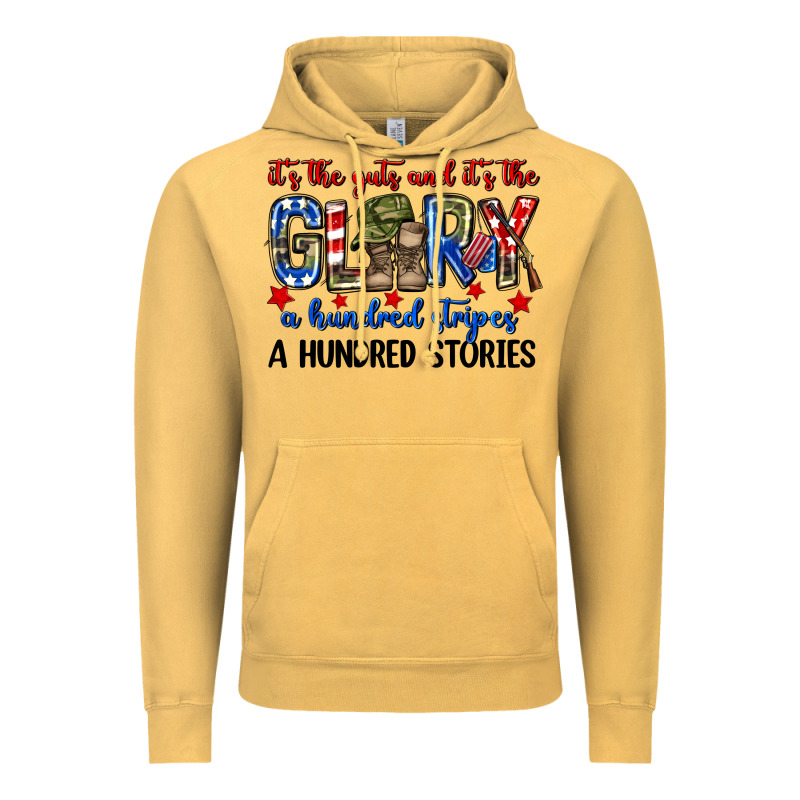 It's The Guts And It's The Glory A Hundred Stripes Vintage Hoodie by Neo Western | Teevron