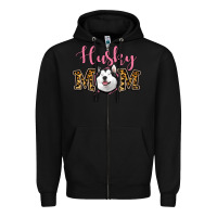Black Husky Mom Zipper Hoodie - Jasminsmagicworld