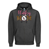 Charcoal Heather Husky Mom Zipper Hoodie - Jasminsmagicworld