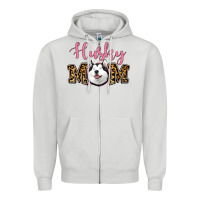 Dove Grey Husky Mom Zipper Hoodie - Jasminsmagicworld