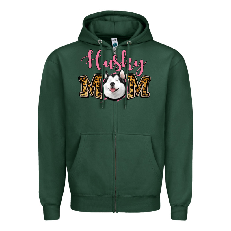 Husky Mom Zipper Hoodie by Jasminsmagicworld | Teevron