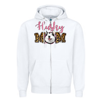 White Husky Mom Zipper Hoodie - Jasminsmagicworld