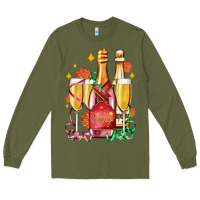 Army Green new year party champagne Long Sleeve Tee - AdoDesignShop
