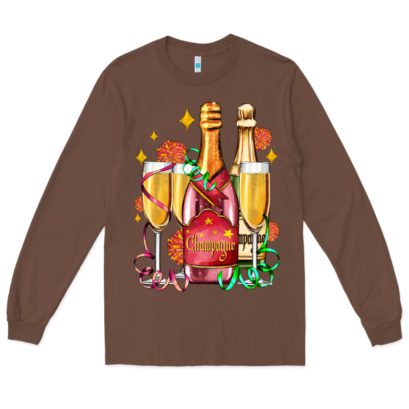New Year Party Champagne Long Sleeve Tee by AdoDesignShop | Teevron