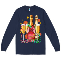 Navy new year party champagne Long Sleeve Tee - AdoDesignShop