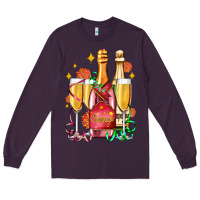 Plum new year party champagne Long Sleeve Tee - AdoDesignShop