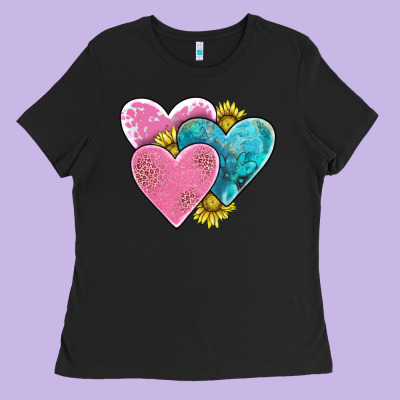 Hearts Ladies Tee Designed By Adodesignshop