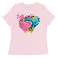 Bubblegum Pink hearts Ladies Tee - AdoDesignShop