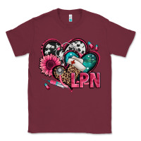 Burgundy lpn licensed practical nurse hearts Classic Tee - Jasminsmagicworld