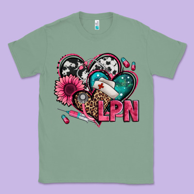 Lpn Licensed Practical Nurse Hearts Classic Tee Designed By Jasminsmagicworld