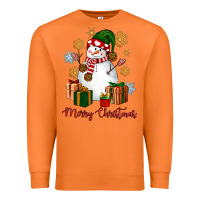 Carrot Snowman Merry Christmas Premium Sweatshirt - NancyCooperArtShop