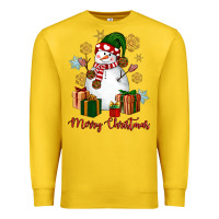 Lemon Snowman Merry Christmas Premium Sweatshirt - NancyCooperArtShop