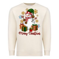 Sandshell Snowman Merry Christmas Premium Sweatshirt - NancyCooperArtShop