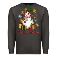 Smoke Snowman Merry Christmas Premium Sweatshirt - NancyCooperArtShop