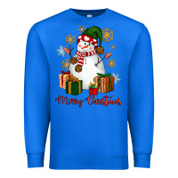 True Royal Snowman Merry Christmas Premium Sweatshirt - NancyCooperArtShop