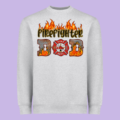 Firefighter Dad Heavyweight Sweatshirt Designed By Hra Design Shop