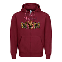 Burgundy German Shepherd Mom Zipper Hoodie - Jasminsmagicworld