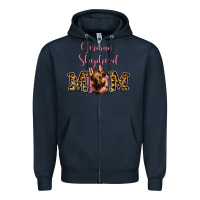 Navy German Shepherd Mom Zipper Hoodie - Jasminsmagicworld