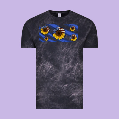American Flag Sunflowers 16oz Libbey Cup Vintage Tee Designed By Hra Design Shop