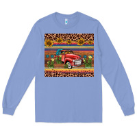 Colony Blue truck sunflower leopard Long Sleeve Tee - AdoDesignShop