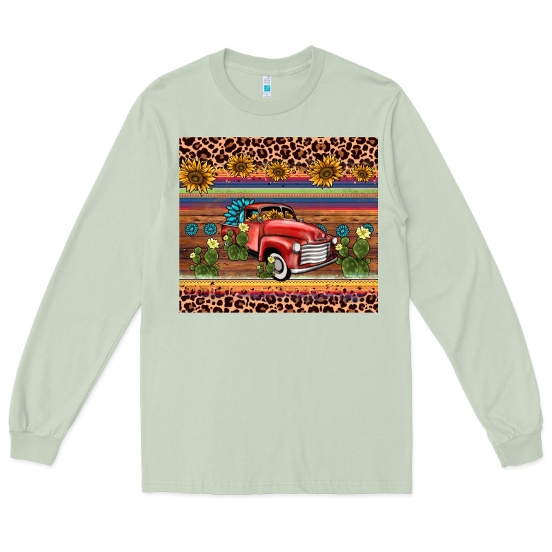 Truck Sunflower Leopard Long Sleeve Tee by AdoDesignShop | Teevron