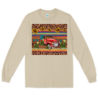 Mushroom truck sunflower leopard Long Sleeve Tee - AdoDesignShop