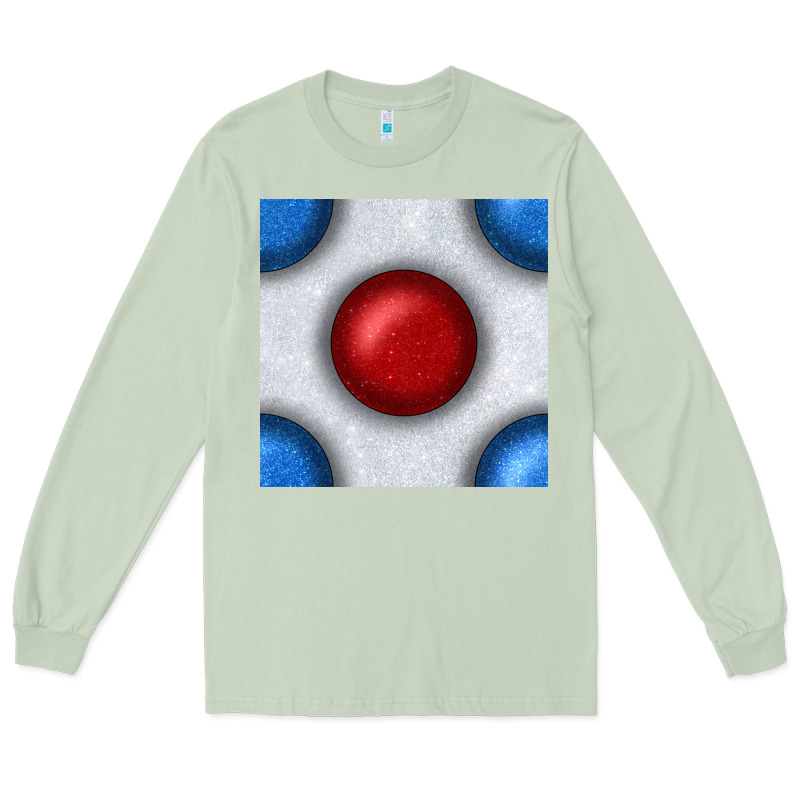 Glitter 4th Of July Seamless Pattern Long Sleeve Tee by BundleAndBundleShop | Teevron