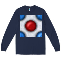 Navy Glitter 4th Of July Seamless Pattern Long Sleeve Tee - BundleAndBundleShop