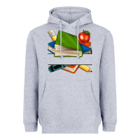 Heather Grey custom teacher books Heavyweight Hoodie - NancyCooperArtShop