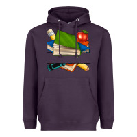 Plum custom teacher books Heavyweight Hoodie - NancyCooperArtShop