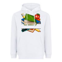 White custom teacher books Heavyweight Hoodie - NancyCooperArtShop