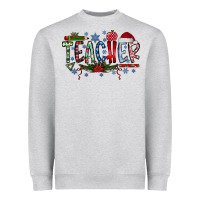 Heather Grey teacher christmas Heavyweight Sweatshirt - RacoonDesign