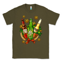 Army Green beer bottle party set for christmas Classic Tee - AdoDesignShop