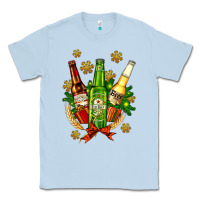 Dusty Blue beer bottle party set for christmas Classic Tee - AdoDesignShop