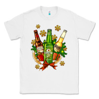 White beer bottle party set for christmas Classic Tee - AdoDesignShop