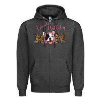 Charcoal Heather french bulldog mom Zipper Hoodie - Jasminsmagicworld