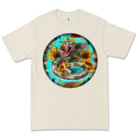 Bone rattlesnake and sunflower Premium Tee - BarkalooDesign